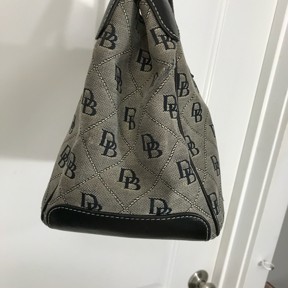 Dooney & Bourke Black and Gray Handbag with Pink Interior Tote - Picture 5 of 8